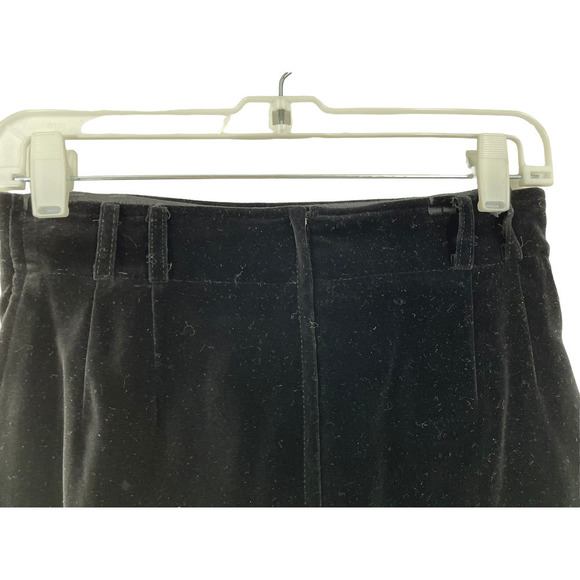ESCADA BLACK VELVET PENCIL SKIRT SATIN PANELS ON SIDES - Picture 5 of 8